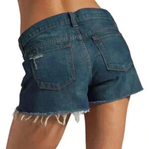 J Brand Cut  Off Shorts Ringer Blue Jean Shorts Denim Distressed Women's size 28